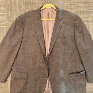 JOSEPH ABBOUD 54L Men's Gray Suit Jacket Blazer 100% wool made in USA Italy